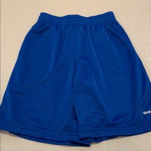 Reeboks 100% polyester mesh shorts